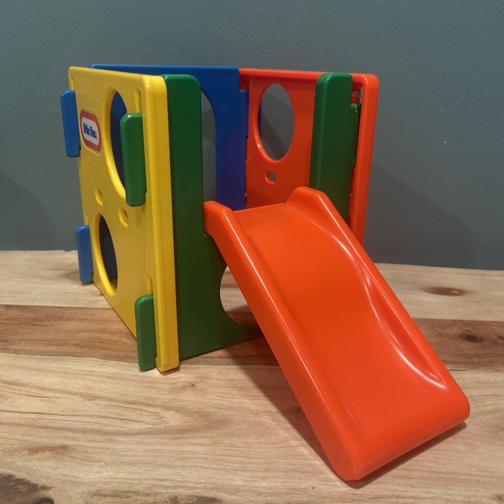 DOLLHOUSE SIZE Vintage Little Tikes Jungle Gym Slide Play Cube - Picture 2 of 6